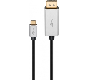 Goobay | USB-C to DisplayPort Adapter Cable | Silver/Black | Type-C | DisplayPort | USB-C to DisplayPort | 2 m