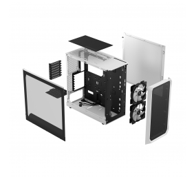 Fractal Design | Focus 2 | Side window | RGB White TG Clear Tint | Midi Tower | Power supply included No | ATX