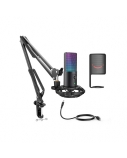 RGB, USB MICROPHONE BUNDLE WITH ARM STAND & SHOCK MOUNT FOR STREAMING FIFINE T669 PRO
