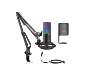 RGB, USB MICROPHONE BUNDLE WITH ARM STAND & SHOCK MOUNT FOR STREAMING FIFINE T669 PRO