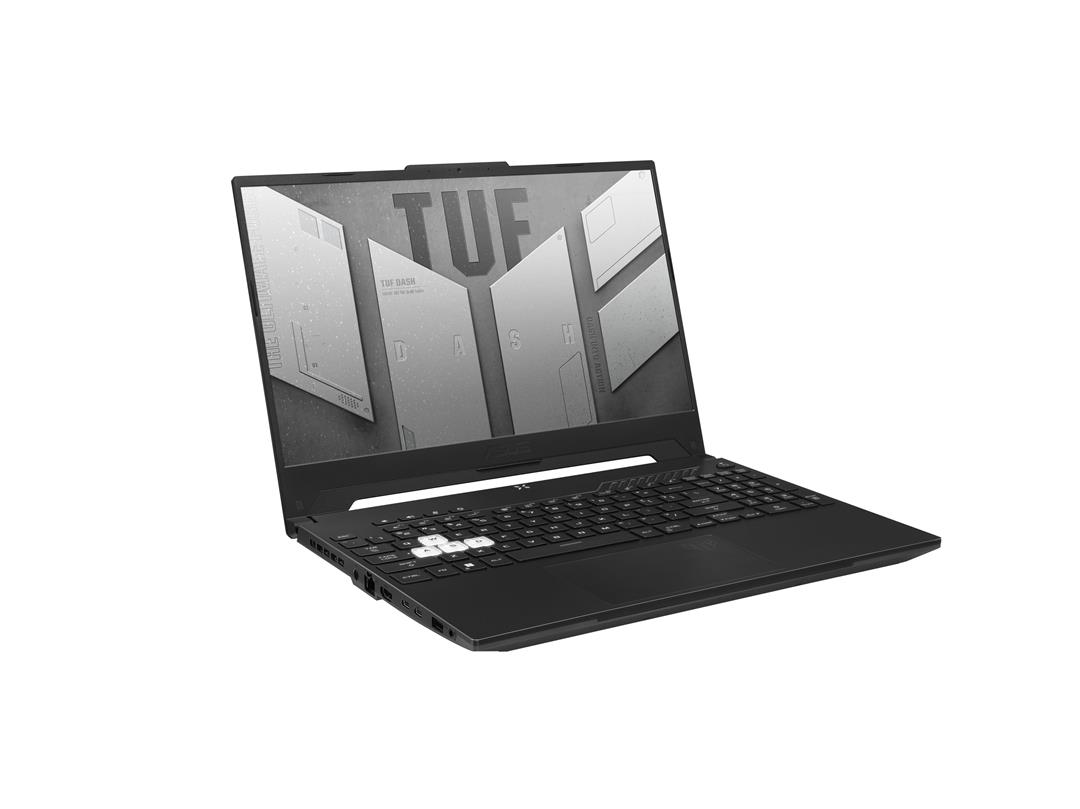 Asus TUF Dash  F15 FX517ZC-HF121W Off Black, 15.6 ", IPS, FHD, 1920 x 1080 pixels, Anti-glare, Intel Core i5, i5-12450H, 8 GB, DDR5-4800, SSD 512 GB, NVIDIA GeForce RTX 3050, GDDR6, 4 GB, No Optical Drive, Windows 11 Home, 802.11ax, Bluetooth version 5.2,