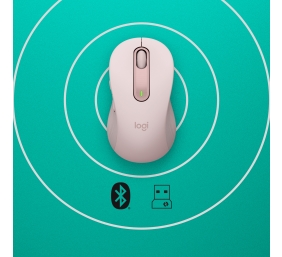 Pelė belaidė Logitech Signature M650 (910-006254) RF Wireless+Bluetooth Optical 4000 DPI, Rose