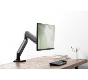 Digitus Desk Mount | Universal Single Monitor Mount with Gas Spring and Clamp Mount | Adjustable Height, Rotate, Tilt, Swivel | 15-35 " | Maximum weight (capacity) 15 kg | Black