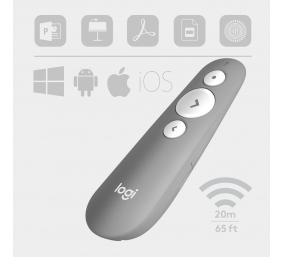 Logitech R500s Laser Presentation Remote Nuotolinio valdymo pultas, Mid Grey