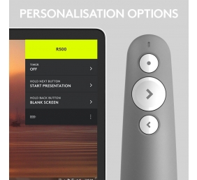 Logitech R500s Laser Presentation Remote Nuotolinio valdymo pultas, Mid Grey