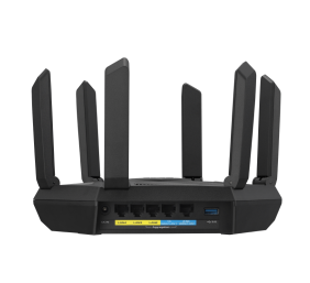 Wifi 6 802.11ax Tri-band Gigabit Gaming Router | RT-AXE7800 | 802.11ax | 574+4804+2402 Mbit/s | 10/100/1000 Mbit/s | Ethernet LAN (RJ-45) ports 4 | Mesh Support Yes | MU-MiMO Yes | No mobile broadband | Antenna type External | month(s)