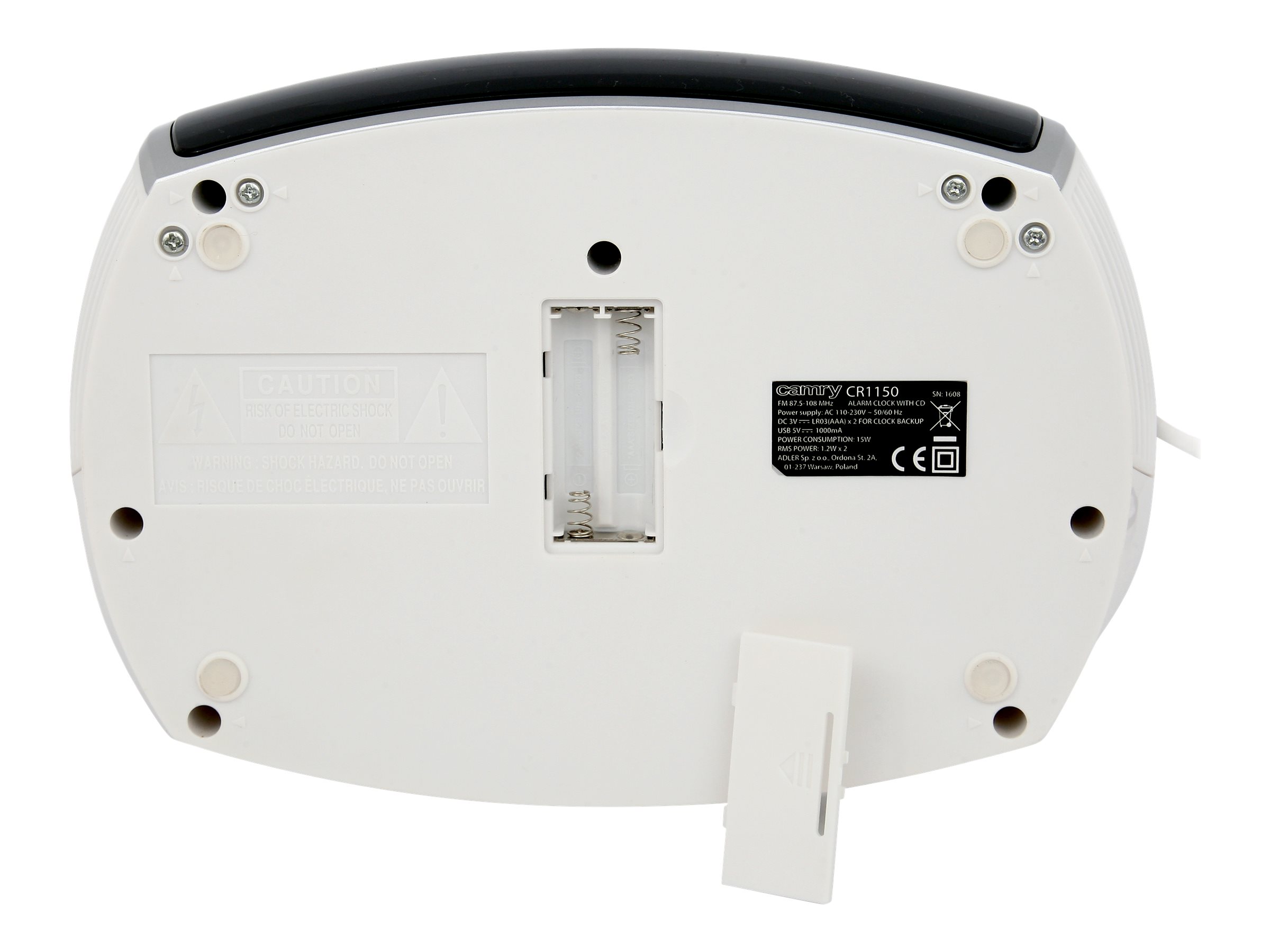 Camry | Alarm Clock | CR 1150w | Alarm function | White