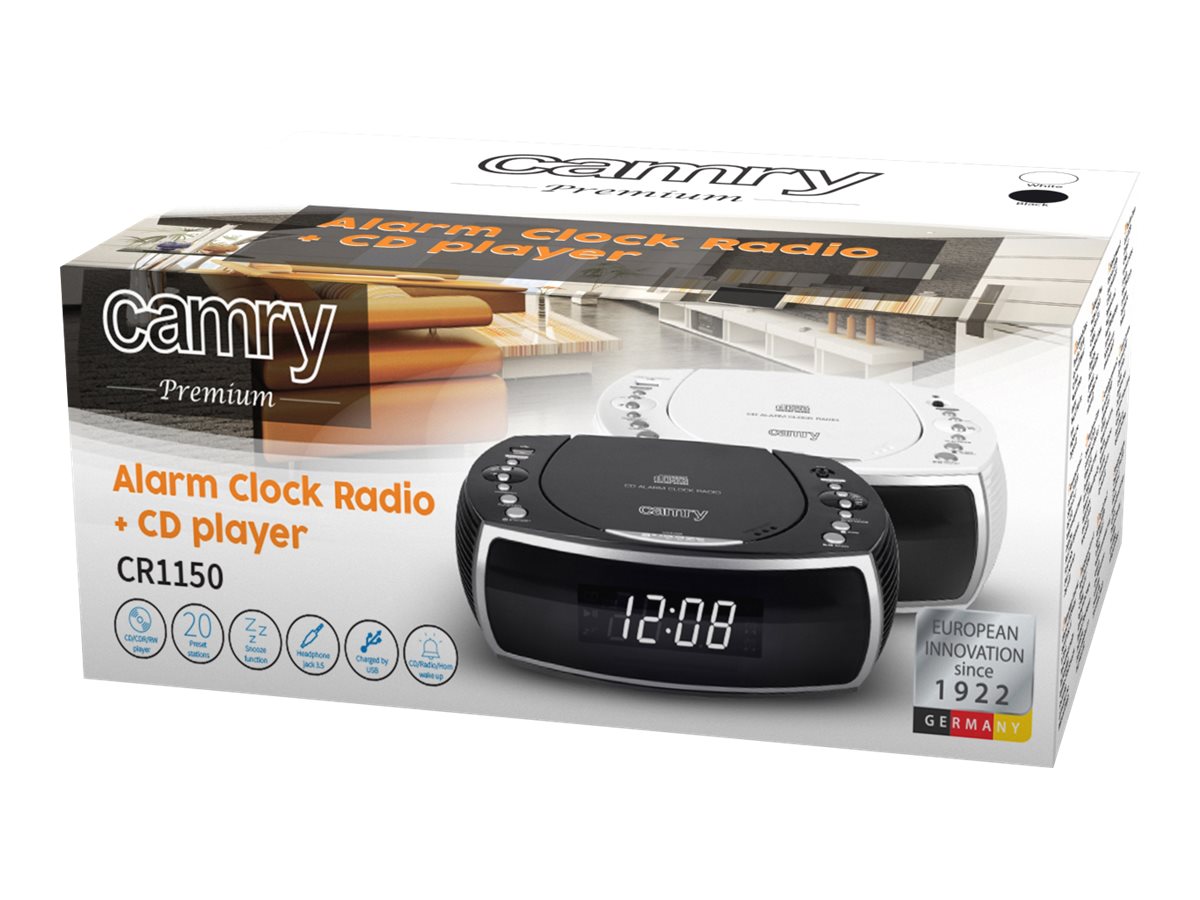 Camry | Alarm Clock | CR 1150w | Alarm function | White