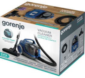Gorenje | Vacuum Cleaner | VCEA01GACBUCY | Bagless | Power 800 W | Dust capacity 2.2 L | Blue
