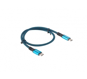Lanberg | USB-C to USB-C Cable | Black/Blue | 0.5 m