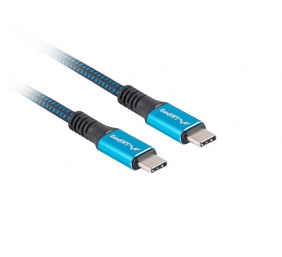 Lanberg | USB-C to USB-C Cable | CA-CMCM-45CU-0012-BK | 1.2 m | Black/Blue