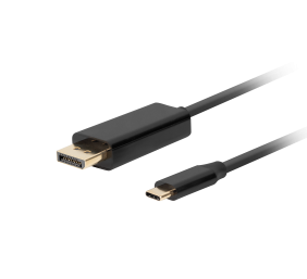 Lanberg USB-C to DisplayPort Cable, 1 m 4K/60Hz, Black | Lanberg | USB-C to DisplayPort Cable | CA-CMDP-10CU-0010-BK | 1 m | Black