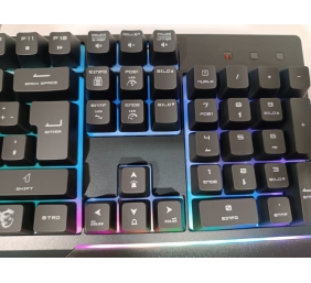 Ecost Prekė po grąžinimo MSI Vigor GK30 klaviatūra USB QWERTZ Vokiečių Juoda