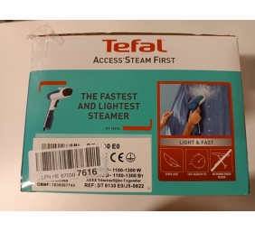 Ecost Prekė po grąžinimo, Tefal DT613 Rankinis drabužių garintuvas 70 L 1300 W Balta, Mėlyna