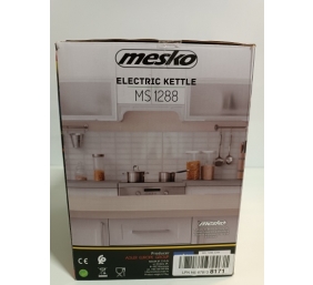 Ecost prekė po grąžinimo, Nerūdijančio plieno virdulys Mesko Ms 1288, 2200 W, 1,7 l, elektrinis arba