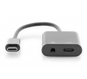 Digitus | USB Type-C adapter/Converter, Type-C to USB Type-C with 3.5mm stereo | AK-300400-002-S