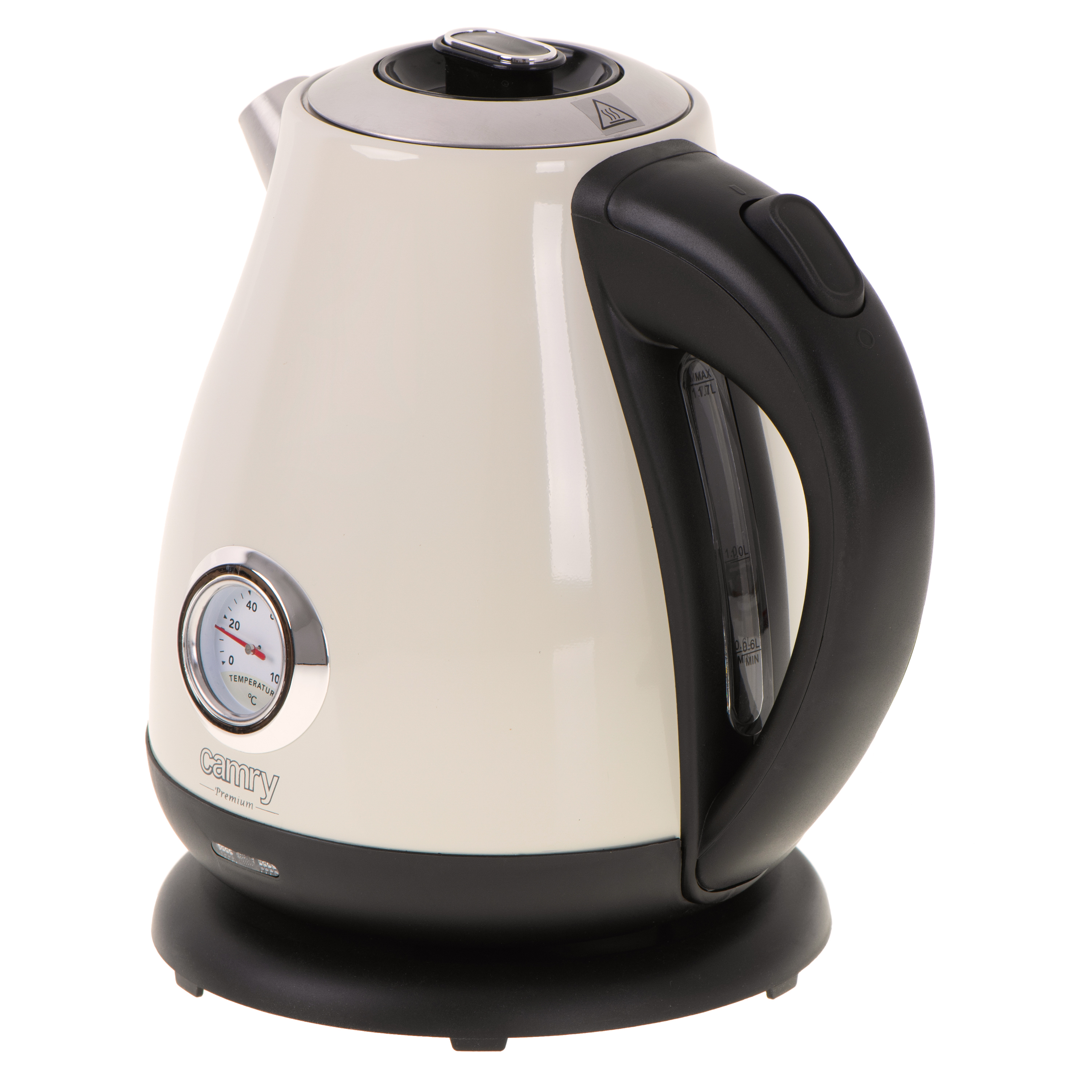 Camry | Kettle with a thermometer | CR 1344 | Electric | 2200 W | 1.7 L | Stainless steel | 360° rotational base | Cream