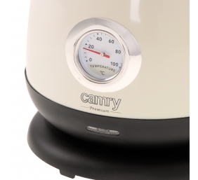 Camry | Kettle with a thermometer | CR 1344 | Electric | 2200 W | 1.7 L | Stainless steel | 360° rotational base | Cream
