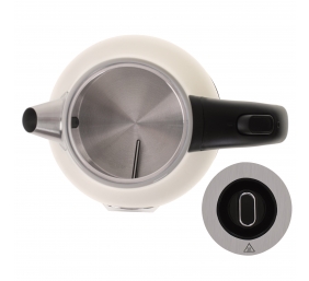 Camry | Kettle with a thermometer | CR 1344 | Electric | 2200 W | 1.7 L | Stainless steel | 360° rotational base | Cream