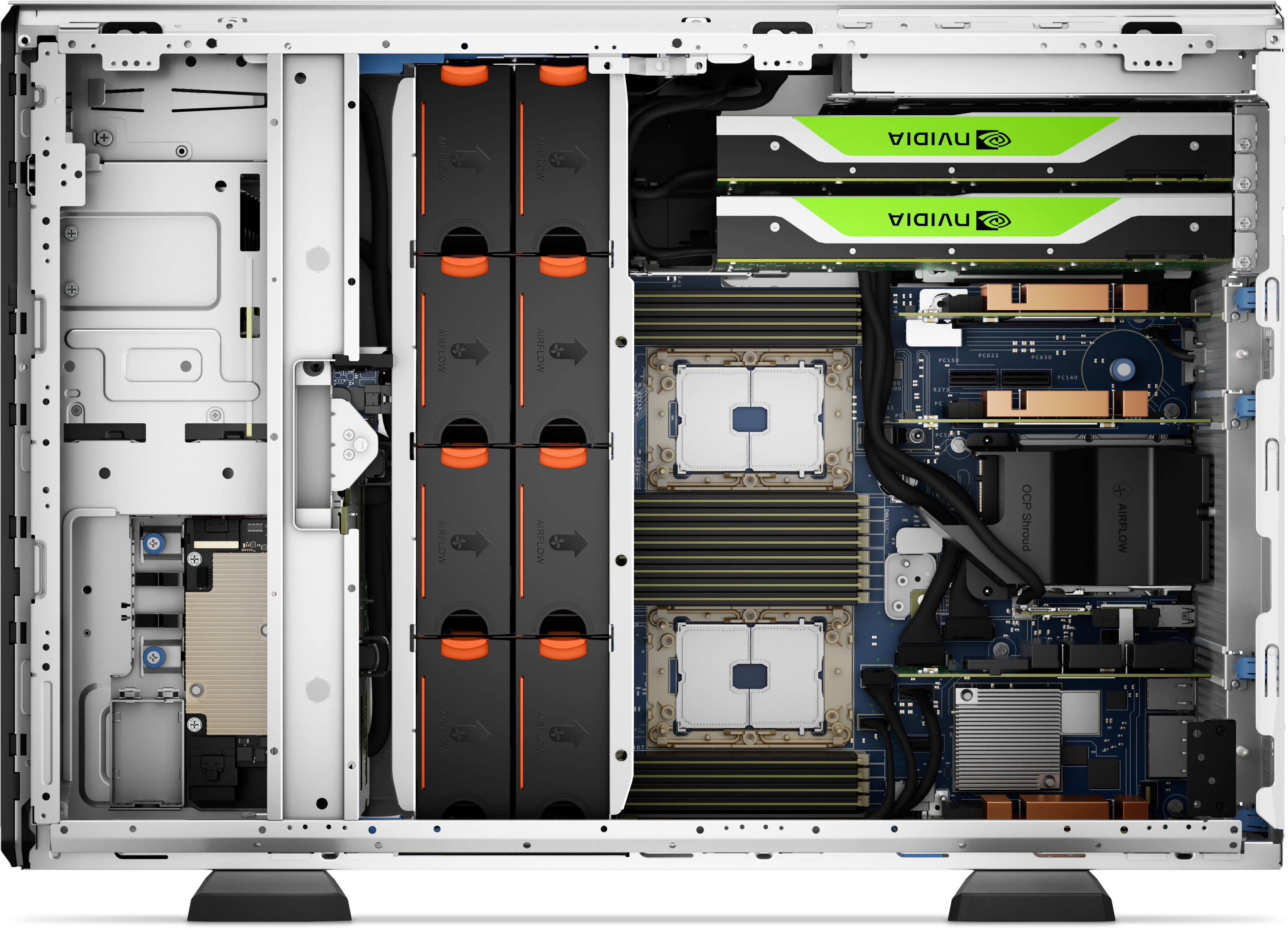 Dell PowerEdge T550 Tower Intel Xeon 2x Silver 4310 2.1 GHz 18 MB 12C 24T No RAM, No HDD Up to 8 x 3.5" PERC H755 Power supply 2x800 W iDRAC9 Enterprise No OS Warranty Basic NBD OnSite 36 month(s)
