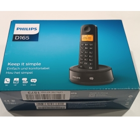 Ecost Prekė po grąžinimo Philips belaidis telefonas - D1651B/01 - DECT telefonas - namų telefonas -