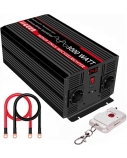 Ecost prekė po grąžinimo, JIGUUN 3000 W 24 V į 230 V įtampos keitiklis su 2 kintamosios srovės lizda