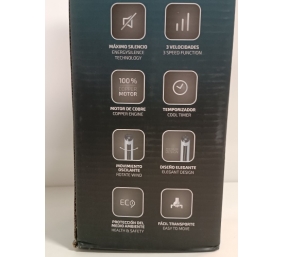 Ecost prekė po grąžinimo, Cecotec EnergySilence 9090 Skyline bokštiniai ventiliatoriai (76 cm, balti
