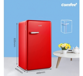 Ecost prekė po grąžinimo, Comfee RCD93RE1RT(E) Stalo šaldytuvas / 93 l mini šaldytuvas / 83,5 cm auk