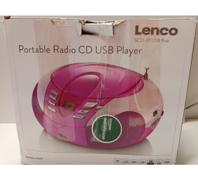 Ecost prekė po grąžinimo, Lenco SCD-37 - CD grotuvas vaikams - CD radijas - Stereo sistema - Boombox