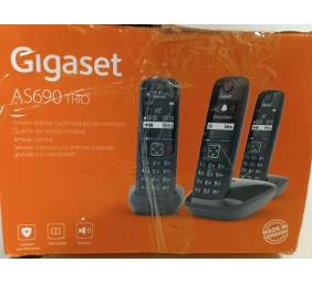 Ecost prekė po grąžinimo, Gigaset AS690 Trio belaidis telefonas: 3 rageliai lygiagretiems vidiniams