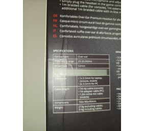 Ecost prekė po grąžinimo, Trust GXT 414 Zamak Headset laidinės ausinės su žaidimų juosta, juodos spa