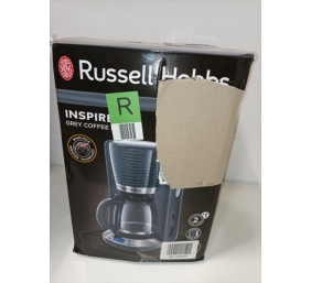 Ecost prekė po grąžinimo, Skaitmeninis kavos aparatas Russell Hobbs Inspire, pilkos spalvos