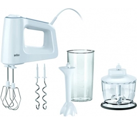 Ecost prekė po grąžinimo, Braun HM 3135 WH Rankinis maišytuvas 500 W Pilka, balta