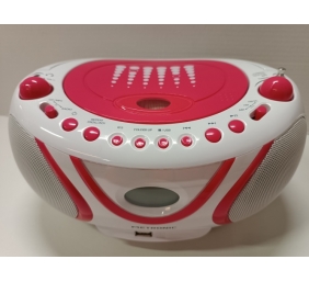 Ecost prekė po grąžinimo, Metronic Radio CD-MP3 - Boombox - pop rožinės spalvos