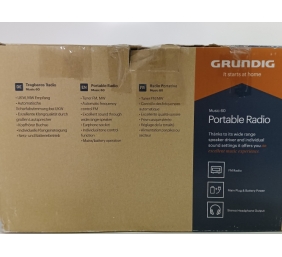 Ecost prekė po grąžinimo, Grundig Music 60 asmeninis analoginis rudas, sidabrinės spalvos