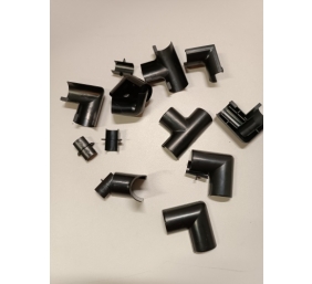 Ecost prekė po grąžinimo, D-Line 20 x 10 mm kabelių kanalas kabeliams tvarkyti, kabelių juosta