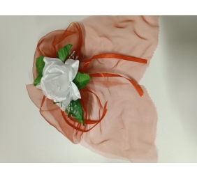 Ecost prekė po grąžinimo, Organza M + Hearts ® papuošalai automobiliams (grynai balta / raudona / ra