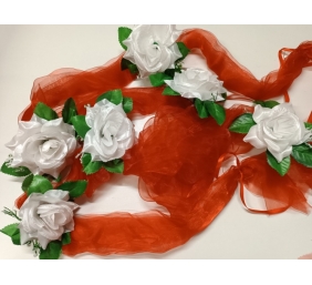 Ecost prekė po grąžinimo, Organza M + Hearts ® papuošalai automobiliams (grynai balta / raudona / ra