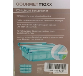 Ecost prekė po grąžinimo, GOURMETmaxx gnybtų stalčius, skaidrus/kliarinis, 3 (ES)