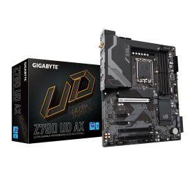 Gigabyte | Z790 UD AX 1.0 M/B | Processor family Intel | Processor socket  LGA1700 | DDR5 DIMM | Memory slots 4 | Supported hard disk drive interfaces 	SATA, M.2 | Number of SATA connectors 6 | Chipset Intel Z790 Express | ATX