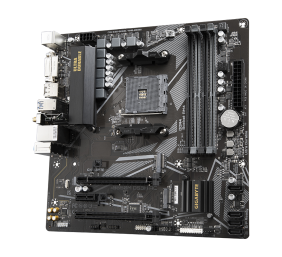 Gigabyte | B550M DS3H AC 1.0/1.1/1.2/1.3/1.5 M/B | Processor family AMD | Processor socket AM4 | DDR4 DIMM | Memory slots 4 | Supported hard disk drive interfaces SATA, M.2 | Number of SATA connectors 4 | Chipset AMD B550 | Micro ATX