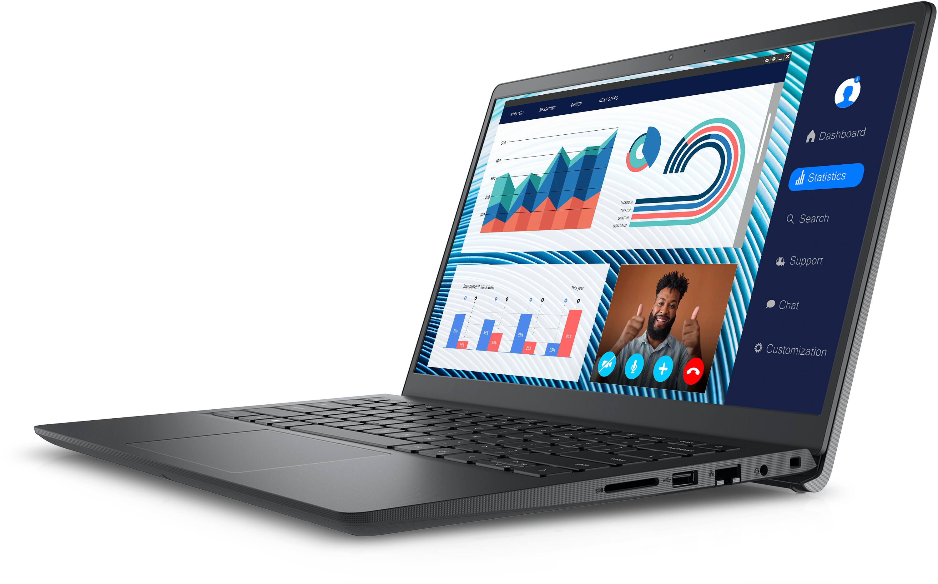 Dell | Vostro 14 3420 | Black | 14 " | WVA | FHD | 1920 x 1080 | Anti-glare | Intel Core i3 | i3-1215U | 8 GB | DDR4 | HDD  GB | RPM | SSD 256 GB | Intel UHD Graphics | GB | Windows 11 Pro | 802.11ac | Bluetooth version | Keyboard language English | Keybo