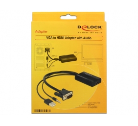 DELOCK VGA to HDMI Adapter with Audio