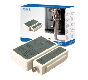 Logilink | Cable tester for RJ45 and BNC with remote unit