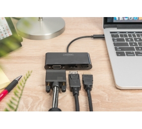 Digitus USB-C 3in1 Triple Monitor Adapter (HDMI, DP, VGA) | USB-C Graphics Adapter