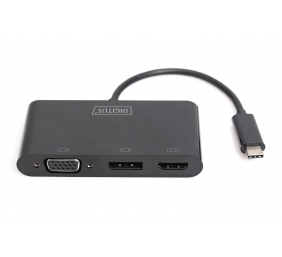 Digitus USB-C 3in1 Triple Monitor Adapter (HDMI, DP, VGA) | USB-C Graphics Adapter