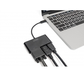 Digitus USB-C 3in1 Triple Monitor Adapter (HDMI, DP, VGA) | USB-C Graphics Adapter