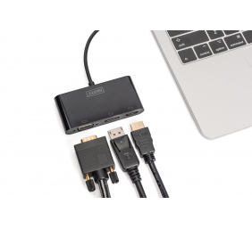 Digitus USB-C 3in1 Triple Monitor Adapter (HDMI, DP, VGA) | USB-C Graphics Adapter