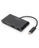 Digitus USB-C 3in1 Triple Monitor Adapter (HDMI, DP, VGA) | USB-C Graphics Adapter