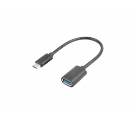 Lanberg Adapter Cable USB-C(M) 3.1 -> USB-A(F) 15 cm, Black | AD-UC-UA-04